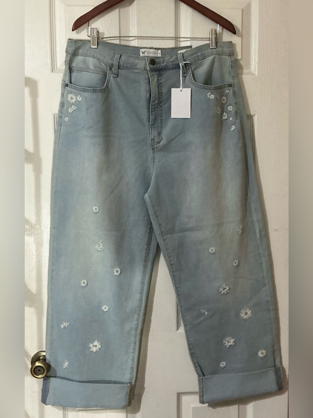 Jessica Simpson Women's Zinnia Wide Leg Boyfriend Jeans,